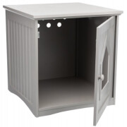 Meuble pour bac de toilette pour chat gris