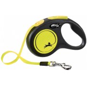 Laisse enrouleur sangle Flexi New NEON JAUNE