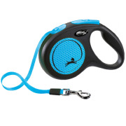 FLEXI Laisse enrouleur sangle Neon Bleu