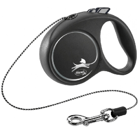 FLEXI Laisse enrouleur cordon Black Design noir