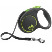 Laisse enrouleur sangle Flexi Black DESIGN VERT