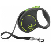 Laisse enrouleur sangle Flexi Black DESIGN VERT