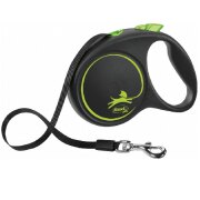 Laisse enrouleur sangle Flexi Black DESIGN VERT