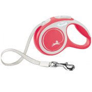 FLEXI Laisse enrouleur pour chien Sangle COMFORT Rouge