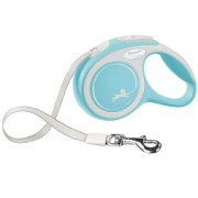 FLEXI Laisse sangle rétractable pour chien Comfort bleu clair