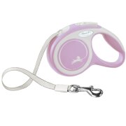 Laisse Sangle rétractable pour chien COMFORT Rose