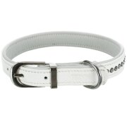 Collier Luxe Active Comfort strass pour chien : BLANC