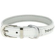 Collier Luxe Active Comfort strass pour chien : BLANC