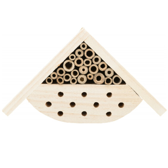 Hôtel à insectes pour abeilles sauvages et guêpes 25x15 cm