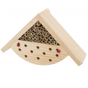 Hôtel à insectes pour abeilles sauvages et guêpes 25x15 cm