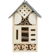 Hôtel à insectes original en pin verni 18 x 29 cm