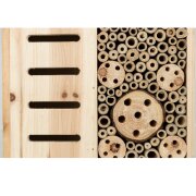 Hôtel à insectes en Bois Naturel et Métal Galvanisé