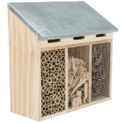 Hôtel à insectes rectangle en bois 30 x 30 cm