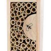 Hôtel à insectes en bois pour abeilles sauvages et guêpes 30 cm