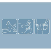 Gamelle de voyage pliable pour chien bleu