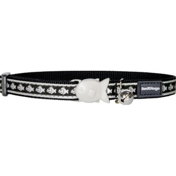 Collier chat Red Dingo Reflective Noir 