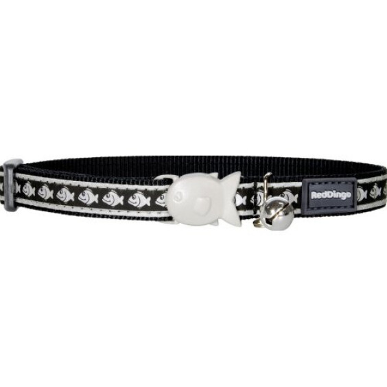 Collier pour chat réfléchissant noir