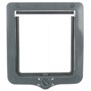 Chatière XXL gros chat 4 positions avec tunnel grise 24 x 28 cm