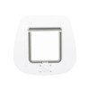 Chatière 4 positions pour porte simple vitrage blanche 27 x 26 cm