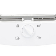 Chatière 4 positions pour porte simple vitrage blanche 27 x 26 cm