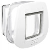 Chatière 4 positions pour porte simple vitrage blanche 27 x 26 cm