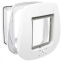 Chatière 4 positions pour porte simple vitrage blanche 27 x 26 cm