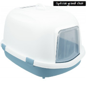 Grand bac à litière pour chat bleu XXL - Maine Coon