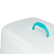 Maison de toilette pour chat avec couvercle bleu