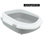 Grand bac de toilette pour 2 chats XXL ou Maine Coon GRIS