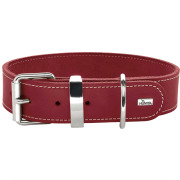 Collier en cuir pour chien Aalborg Spécial rouge Hunter