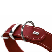 Collier en cuir pour chien Aalborg Spécial rouge Hunter