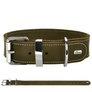 Collier en cuir Aalborg Spécial olive pour chien Hunter