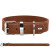 Collier artisanal petit et gros chien Aalborg cognac en cuir,