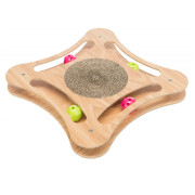 Jouet Etoile Griffoir carton avec balle Cadre Bois et Cataire