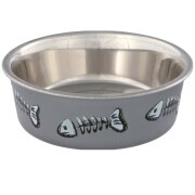 Gamelle Poisson en acier inox pour chat ø12 cm