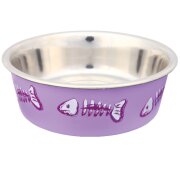 Gamelle Poisson en acier inox pour chat ø12 cm