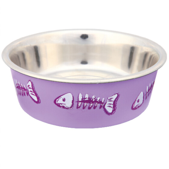 Gamelle Poisson Acier Inox pour chat