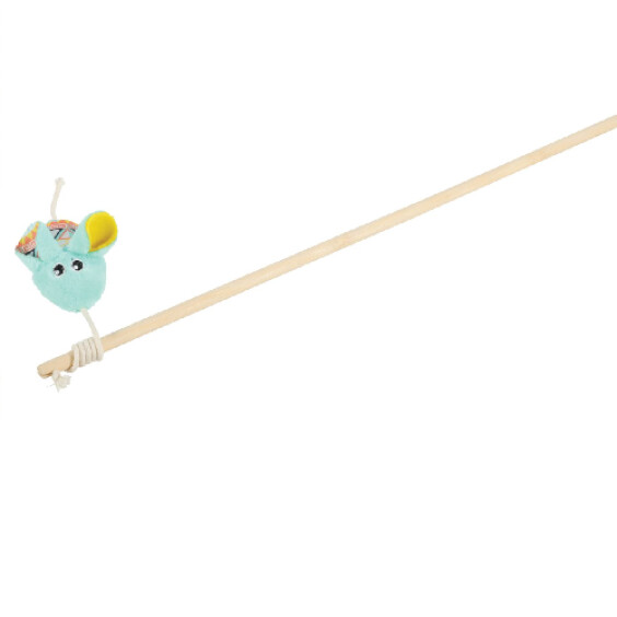 Canne à pêche pour chat souris verte
