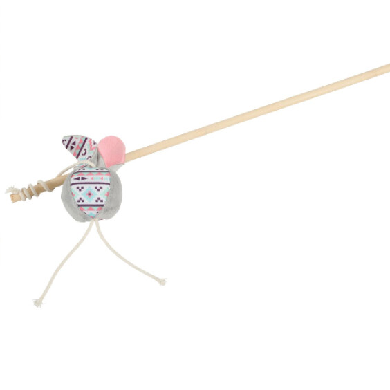 Canne à pêche balle grise pour chat
