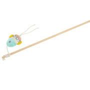 Canne à pêche chat poisson vert