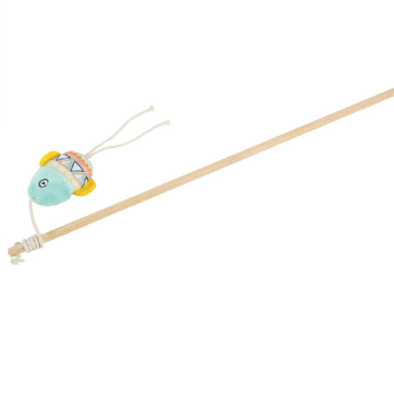 Canne à pêche chat poisson vert