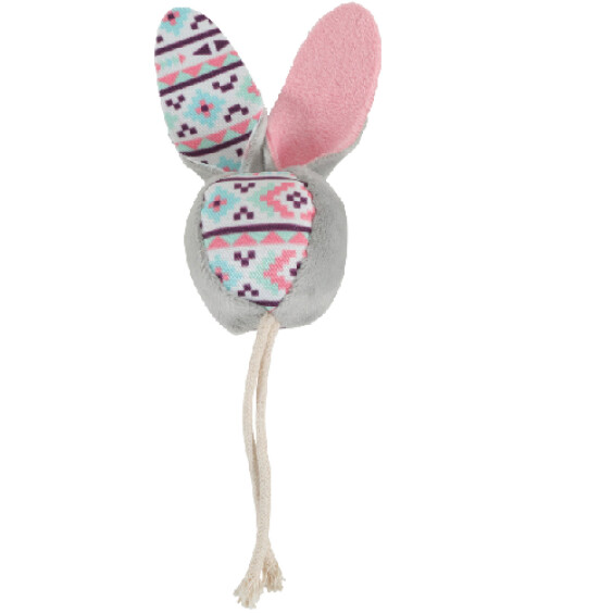 Jouet pour chat en peluche balle grise