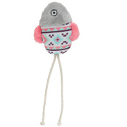 Peluche pour chat poisson gris