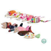 Jouet Souris ou Poisson pour chat avec catnip 9 à 12 cm