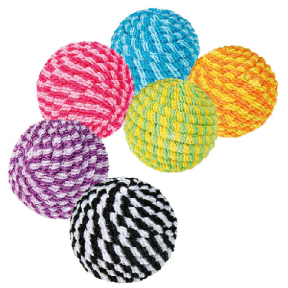 Balle spirale nylon pour chat ø 4,5 cm