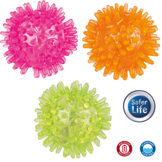 Balle Hérisson Flashing rebondissante colorée ø 5 cm