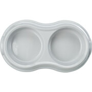 Gamelle double pour chat en plastique