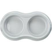 Gamelle double pour chat en plastique 0,2 L