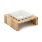 Hami Form Gamelle support Bois&Céramique pour chat et petit chien