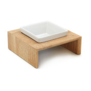 Hami Form Gamelle support Bois&Céramique pour chat et petit chien